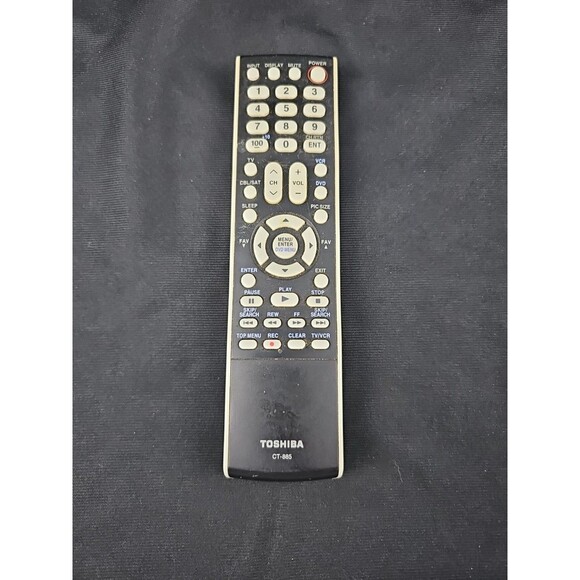 TOSHIBA CT-885 42HP16 42HP66 50HP16 50HP66 Black & Gray REMOTE CONTROL Tested - Picture 1 of 6